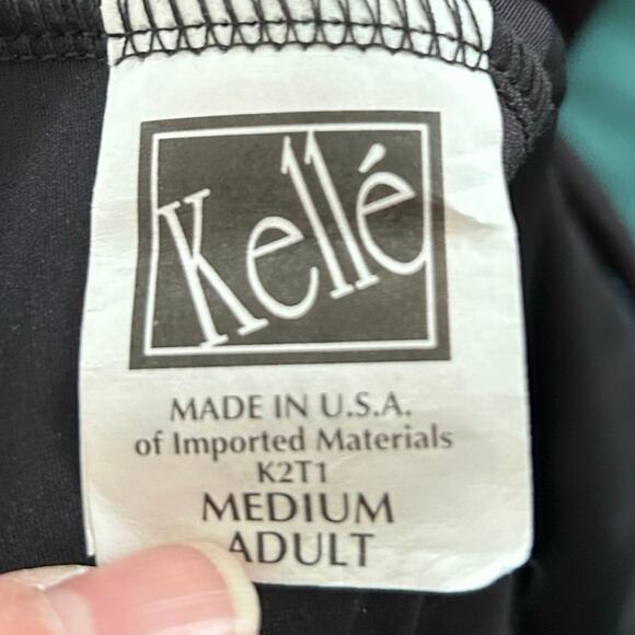 Kelle Women Dance Rave Costume Cyberpunk Long Sleeve Cropped Top Blue Medium - Picture 2 of 7